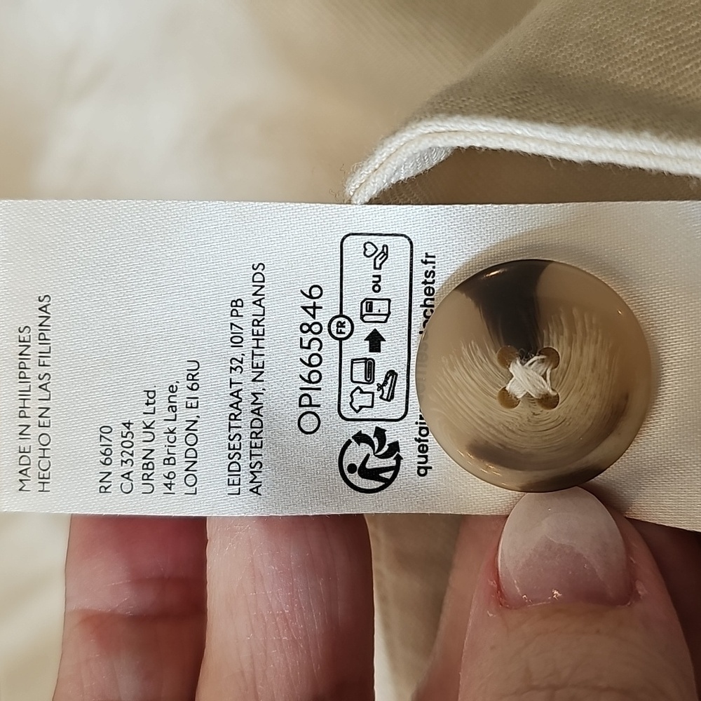 Anthropologie Maeve Cream Colette Linen Crop Pants - Picture 11 of 11